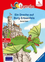 Ein Drache auf Burg Erbsenfels - Leserabe ab 1. Klasse - Cover
