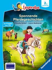 Spannende Pferdegeschichten - Lesen lernen mit dem Leseraben - Erstlesebuch - Kinderbuch ab 7 Jahren - Lesen üben 2. Klasse Mädchen und Jungen (Leserabe 2. Klasse) - Cover