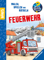 Ravensburger Minis: Wieso? Weshalb? Warum? Malen, Spielen, Rätseln - Feuerwehr - Cover