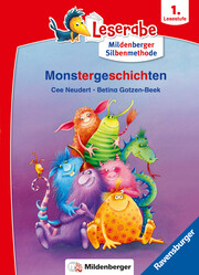 Monstergeschichten - lesen lernen mit dem Leseraben - Erstlesebuch - Kinderbuch ab 6 Jahren mit Silbengeschichten zum Lesenlernen (Leserabe 1. Klasse mit Mildenberger Silbenmethode) - Cover