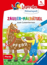Leserabe Rätselspaß Zauber-Malrätsel zum Lesenlernen: Pferde (1. Lesestufe) - Cover