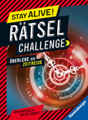 Ravensburger Stay alive! Rätsel-Challenge - Überlebe die Zeitreise - Rätselbuch für Gaming-Fans ab 8 Jahren - Cover