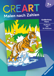 Ravensburger CreArt Malen nach Zahlen ab 7: Gefährliche Tiere, Malbuch, 24 Motive - Cover