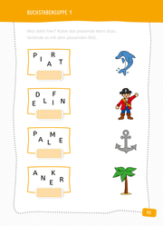 Ravensburger Mein Stickerrätselblock: Buchstaben für Kinder ab 5 Jahren - spielerisch Buchstaben und Lesen Lernen mit lustigen Übungen und Sticker-Spaß - Abbildung 2