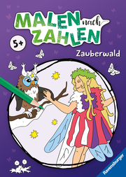 Ravensburger Malen nach Zahlen ab 5 Jahren Zauberwald - 24 Motive - Malheft für Kinder - Nummerierte Ausmalfelder - Cover