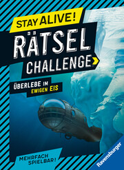 Ravensburger Stay alive! Rätsel-Challenge - Überlebe im ewigen Eis - Rätselbuch für Gaming-Fans ab 8 Jahren