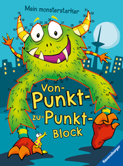 Ravensburger Mein monsterstarker Von-Punkt-zu-Punkt-Block - Für Kinder ab 5 Jahren - Cover