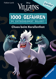 1000 Gefahren junior - Disney Villains: Chaos beim Korallenfest - Cover