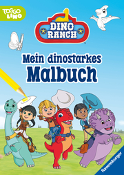 Ravensburger Dino Ranch Malbuch 24 Ausmalbilder für Kinder ab 4