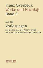 Franz Overbeck: Werke und Nachlaß - Cover