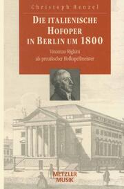 Die italienische Hofoper in Berlin um 1800 - Cover