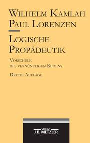 Logische Propädeutik - Cover