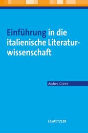 Einführung in die italienische Literaturwissenschaft - Cover