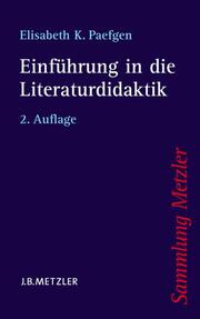 Einführung in die Literaturdidaktik - Cover