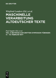 Beiträge zum dritten Symposion Tübingen 17.- 19.Februar 1977
