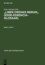 'Liber ordinis rerum' (Esse-Essencia-Glossar)