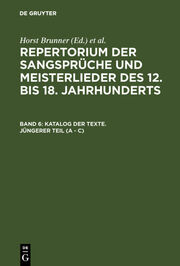 Katalog der Texte.Jüngerer Teil (A - C)