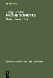 Frühe Sonette - Cover