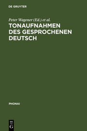 Tonaufnahmen des gesprochenen Deutsch - Cover