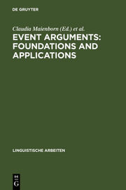 Event Arguments: Foundations and Applications - Cover