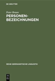 Personenbezeichnungen - Cover