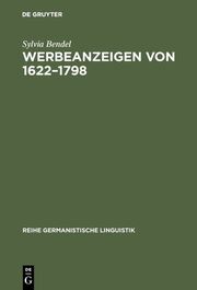 Werbeanzeigen von 1622-1798 - Cover