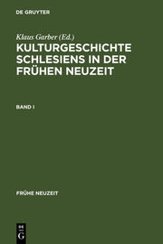 Kulturgeschichte Schlesiens in der Frühen Neuzeit - Cover