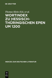 Wortindex zu hessisch-thüringischen Epen um 1200 - Cover