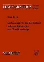Lexicography in the borderland between knowledge and nonknowledge