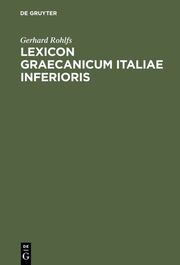 Lexicon Graecanicum Italiae Inferioris - Cover
