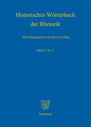 Historisches Wörterbuch der Rhetorik St-Z - Cover