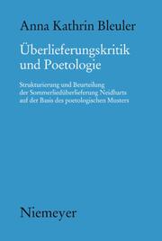 Überlieferungskritik und Poetologie - Cover