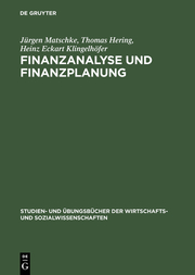 Finanzanalyse und Finanzplanung