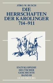 Die Herrschaften der Karolinger 714-911 - Cover