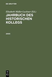 Jahrbuch des Historischen Kollegs 2000 - Cover