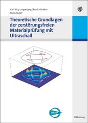 Theoretische Grundlagen der zerstörungsfreien Materialprüfung mit Ultraschall - Cover