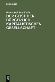 Der Geist der bürgerlich-kapitalistischen Gesellschaft - Cover
