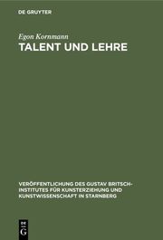 Talent und Lehre - Cover