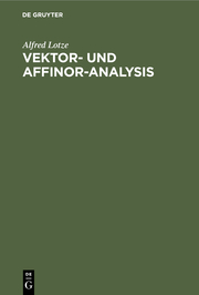 Vektor- und Affinor-Analysis - Cover