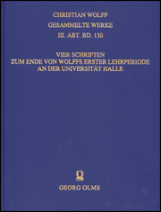 Vier Schriften zum Ende von Wolffs erster Lehrperiode an der Universität Halle - Cover