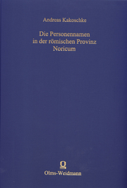 Die Personennamen in der römischen Provinz Noricum - Cover