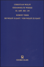 De Wolff à Kant / Von Wolff zu Kant