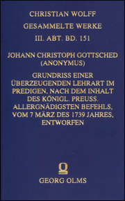 Grundriß einer überzeugenden Lehrart im Predigen, nach dem Inhalt des königl. Preuß. Allergnädigsten Befehls, vom 7 März des 1739 Jahres, entworfen - Cover