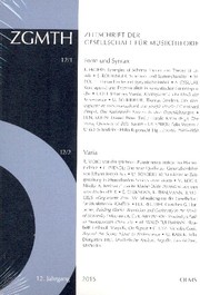 ZGMTH - Zeitschrift der Gesellschaft für Musiktheorie, 12. Jahrgang 2015 - Cover