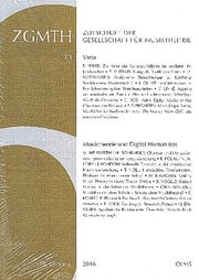 ZGMTH - Zeitschrift der Gesellschaft für Musiktheorie, 13. Jahrgang 2016