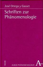 Schriften zur Phänomenologie - Cover