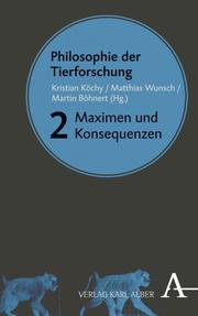 Philosophie der Tierforschung. - Cover