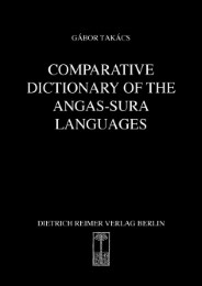 Comparative Dictionary of the Angas-Sura Languages