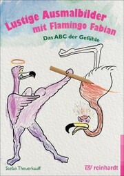 Lustige Ausmalbilder mit Flamingo Fabian