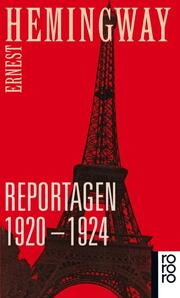 Reportagen 1920-1924 - Cover